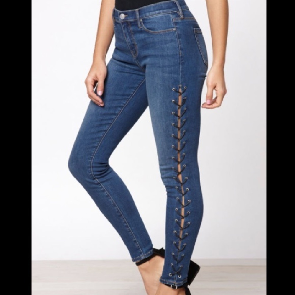 PacSun High Rise Ankle Jegging w/ Lace Up Sides